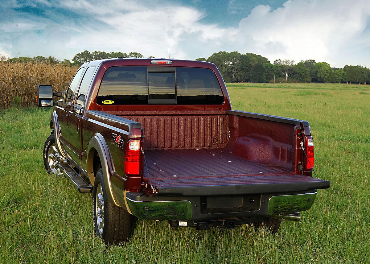 Ford red bed in field